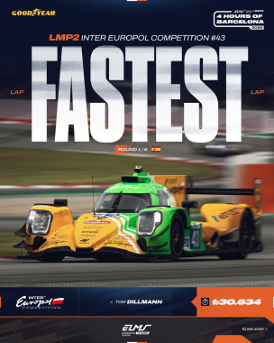 Fastest in Barcelona: @tomdillmann. 👊 At the wheel of the No.43 Inter Europol Competition car, the F