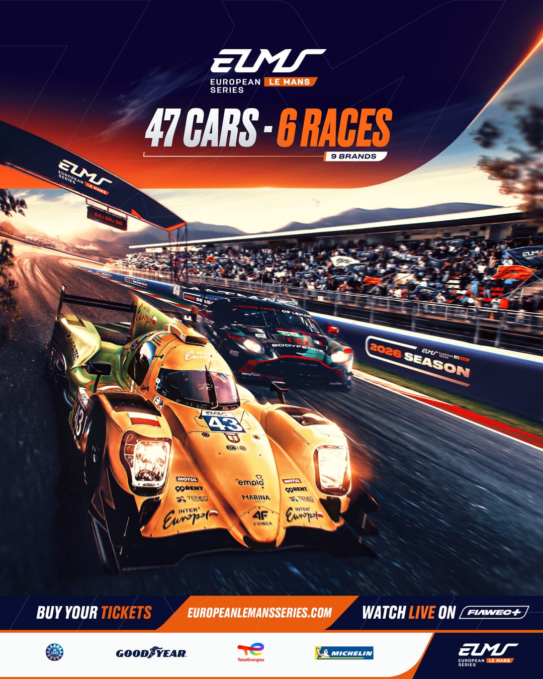 Full throttle into 2026. ✨ 47 cars, 9 manufacturers, 24 hours of pure racing. This year, we’re going