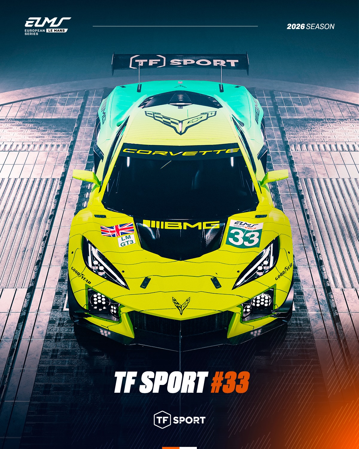 The defending champs are back with a BANG. ✨ Meet @tf_sport’s No. 33 Corvette Z06 LMGT3.R livery for