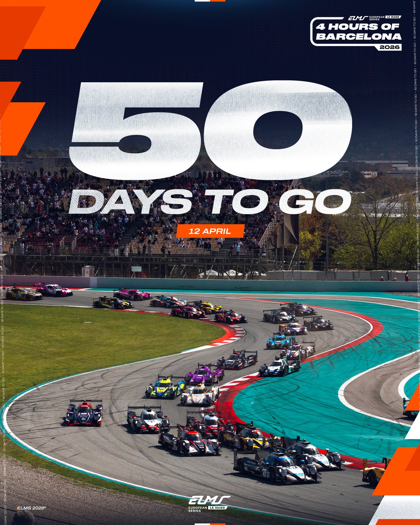 50 days to go until Round 1: the #4HBarcelona. 🇪🇸 The 2026 season is closer than you think. In just 