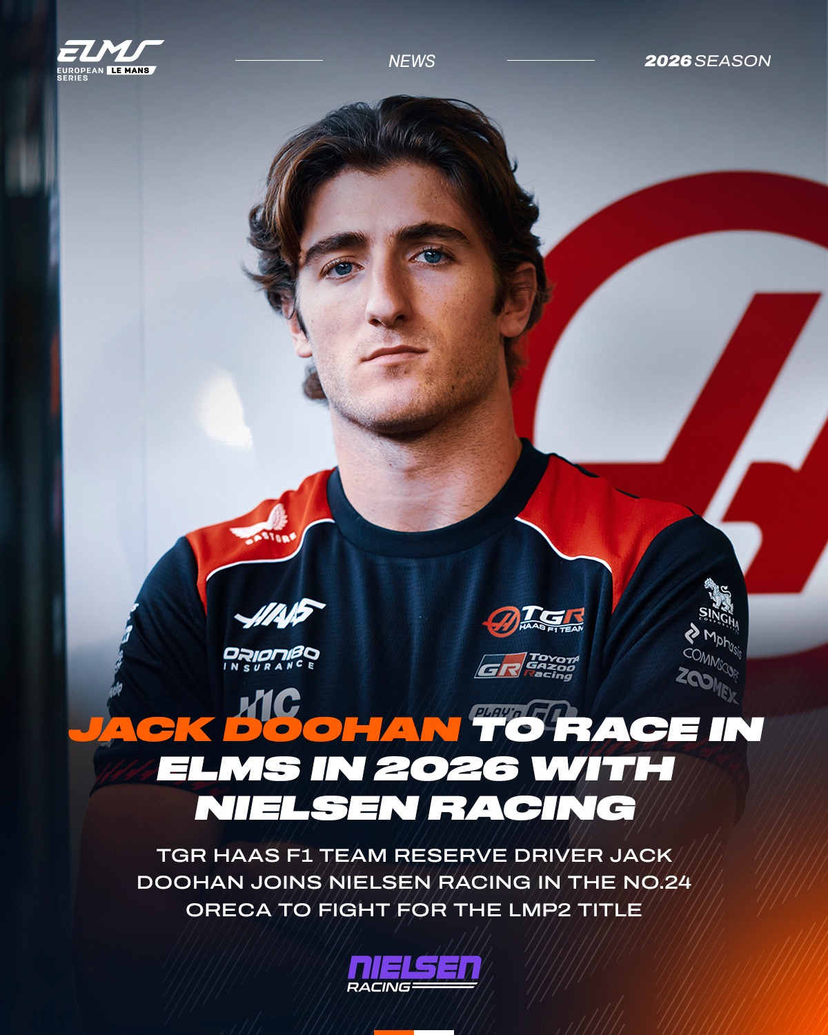 The No.24 @nielsen.racing lineup is official, with a big addition: Jack Doohan 🔥 Former F1 driver @j
