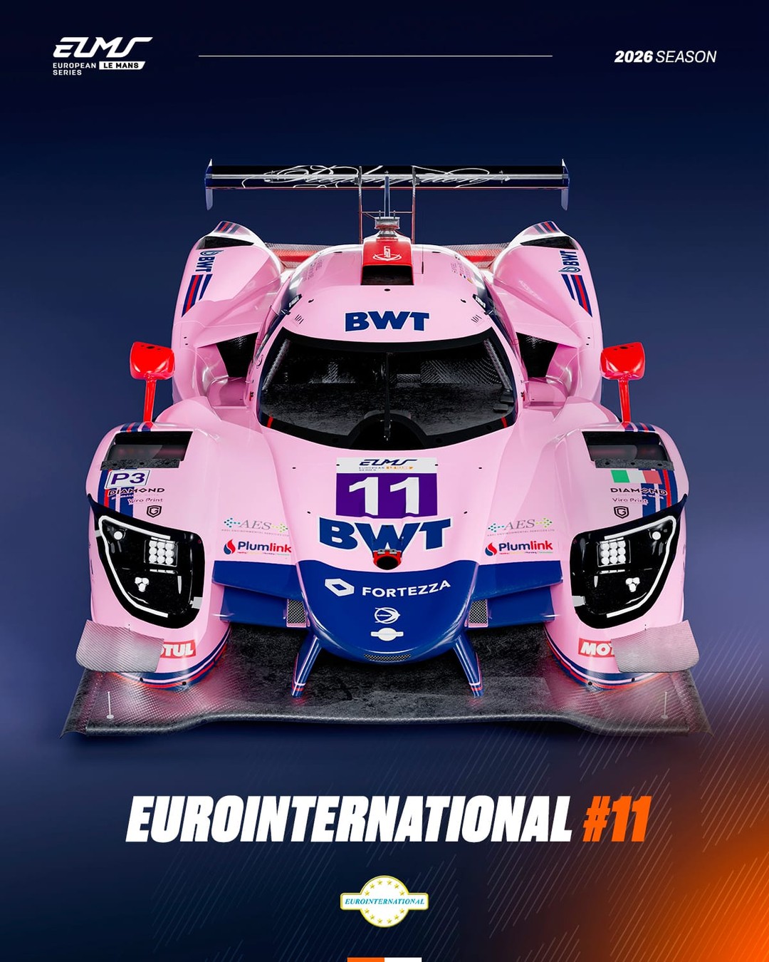 Pink takes over! @eurointernational unveils the very first LMP3 livery of the 2026 season. ✨ @mattrb